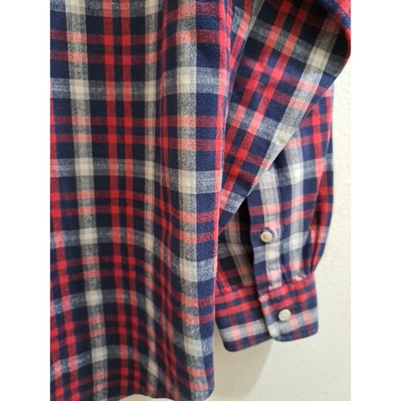 Vtg Ralph Lauren Polo Jeans Co Shirt Mens M Blue Red Plaid Button Up Heavyweight - Picture 7 of 7